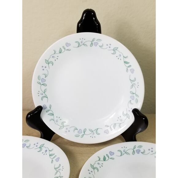Corelle by Corning Country Cottage Bread Plate 6 3/4' Green Leaf Made in USA - Picture 3 of 15